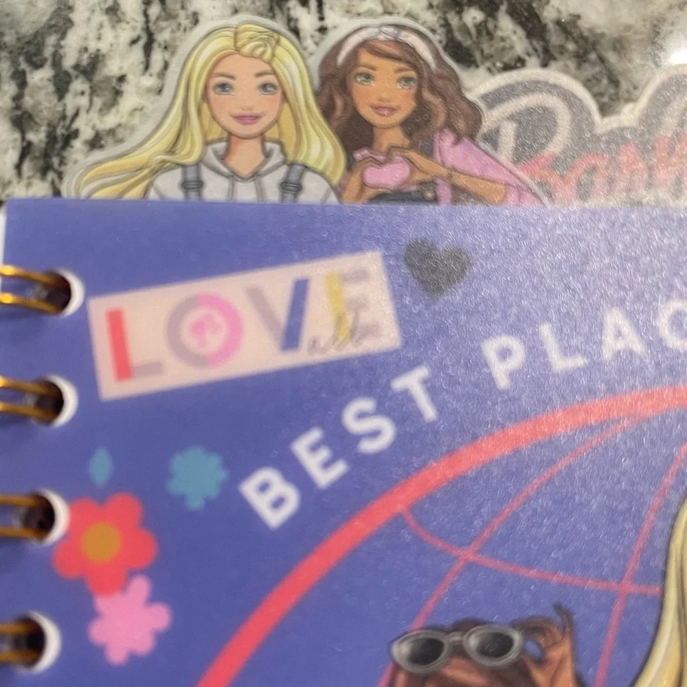 New Barbie Best Place On Earth Together Notebook Journal W/Barbie Tabs